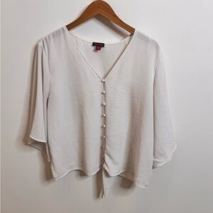 Vince Camuto White Button-Front Blouse